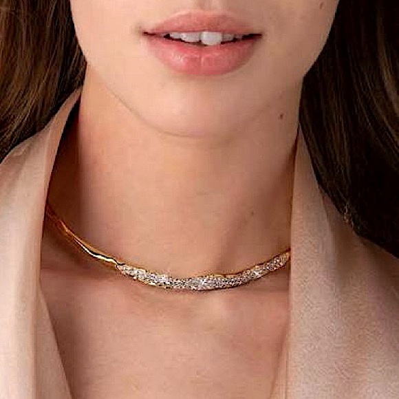 ALEXIS BITTAR Solanales Gold Crystal Skinny Collar - Picture 4 of 10